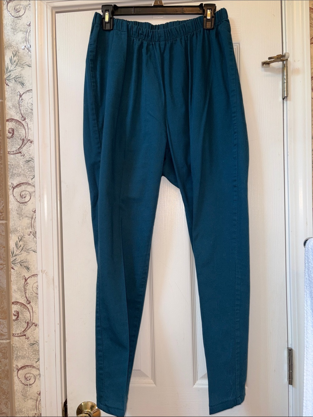16 Teal Elastic-Waist Jean Pants